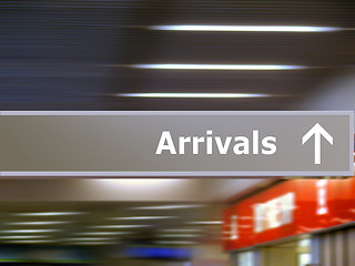 Image showing Tourist info signage arrivals