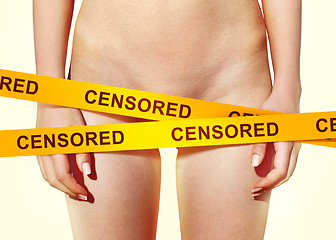 Image showing censorship tapes