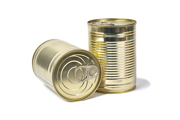 Image showing Tin Cans on White