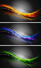 Image showing Bright waves banners. Vector design