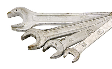 Image showing collection size wrench screw tools isolated 