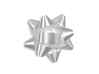 Image showing White gift bow (with clipping path)