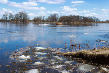 Image showing Last ice floating on the river