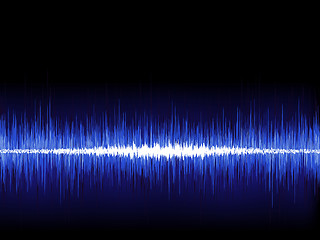 Image showing Sound waves oscillating on black. EPS 8