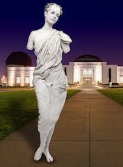 Image showing Human Female Statue at the Griffith Observatory
