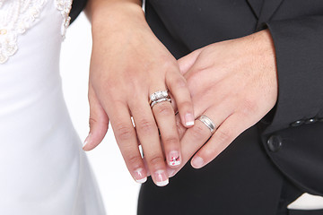 Image showing Married Couple With Wedding Rings and Bands