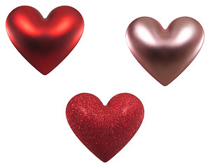 Image showing Three Valentine hearts