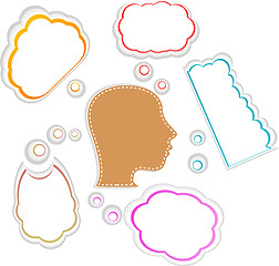 Image showing talking head with speech bubble