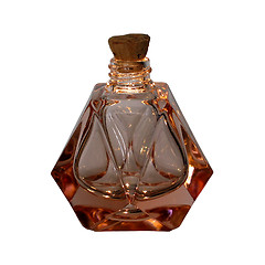 Image showing Antique glass perfume bottle, isolated