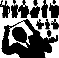 Image showing Business Man Silhouettes