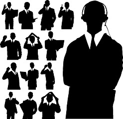 Image showing Business Man Silhouettes