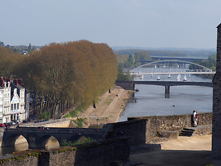 Image showing Angers, Maine riverbank, april 2013, anjou, France