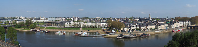 Image showing Angers, Maine riverbank, april 2013, anjou, France