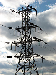 Image showing High voltage electricity pylon