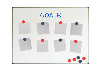 Image showing Goals on a whiteboard