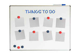 Image showing Things to do on a whiteboard
