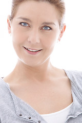 Image showing Attractive blue eyed woman