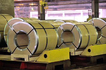 Image showing rolls of steel sheet