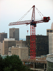 Image showing Construction works in the downtown