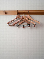 Image showing hangers on the wall