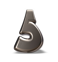 Image showing metal number five