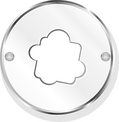 Image showing metallic button with cloud icon