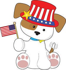 Image showing Puppy Patriotic