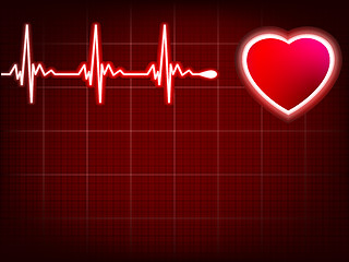 Image showing Abstract heart beats cardiogram. EPS 8