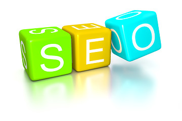 Image showing search engine optimization dice