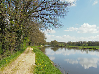 Image showing Nantes to Brest canal in spring, France