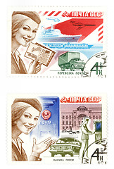 Image showing Old post stamps from USSR