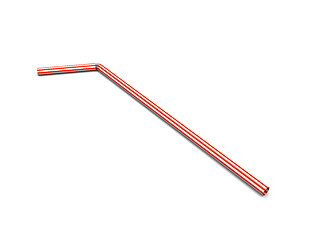 Image showing Red straw