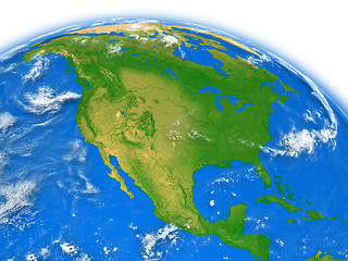 Image showing North America on Earth