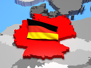 Image showing Germany with national flag