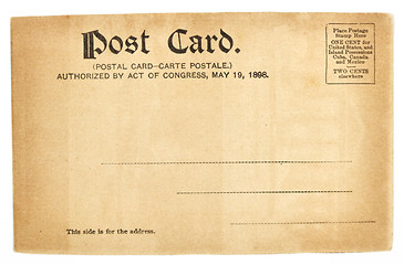 Image showing Old greeting postcard from United States