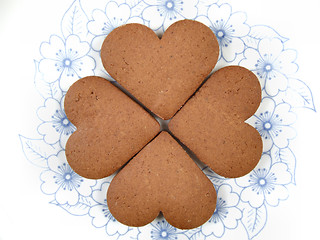 Image showing Heart shaped Valentine cookies