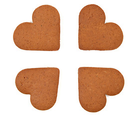 Image showing Heart cookies - love gift