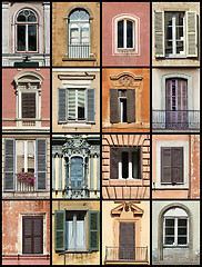 Image showing Old windows collage