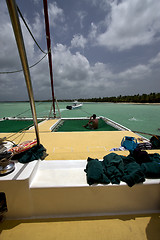 Image showing towel tropical lagoon  