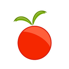 Image showing Red apple symbol