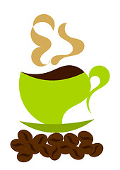 Image showing Steaming coffee illustration