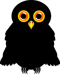 Image showing Black halloween owl