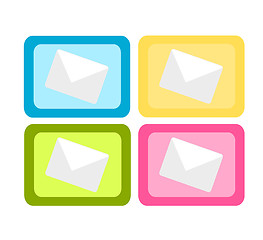 Image showing Colorful mail icons