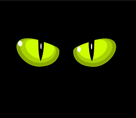 Image showing Green cat eyes