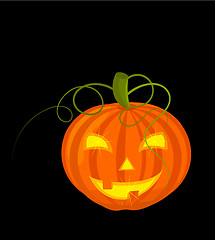 Image showing Scary pumpkin latern