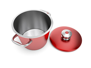 Image showing Red cooking pot
