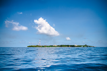 Image showing Tropical island on the Indian Ocean, Maldives