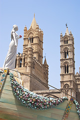 Image showing cart of santa rosalia in the Cathedral of Palermo