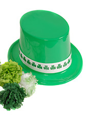 Image showing Isolation of a St. Patrick's Day hat with green carnations