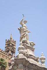 Image showing Statue of Santa Rosalia, Cathedral of Palermo